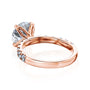 Kobelli Grown Diamond Ring Petal Prongs in Rose Gold