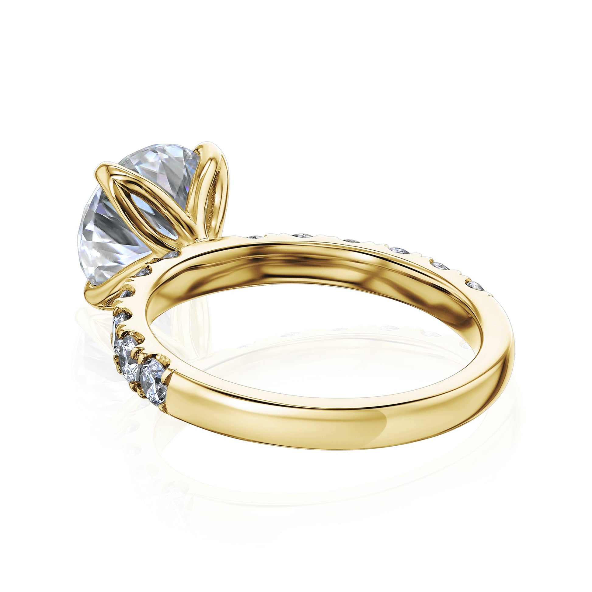 Kobelli Grown Diamond Ring Petal Prongs Zoom-in