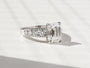 Kobelli Emerald Moissanite & Round Diamonds Triple Row Engagement Ring