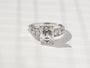 Kobelli Emerald Moissanite & Round Diamonds Triple Row Engagement Ring