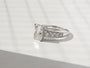 Kobelli Radiant Moissanite & Round Diamonds Triple Row Engagement Ring