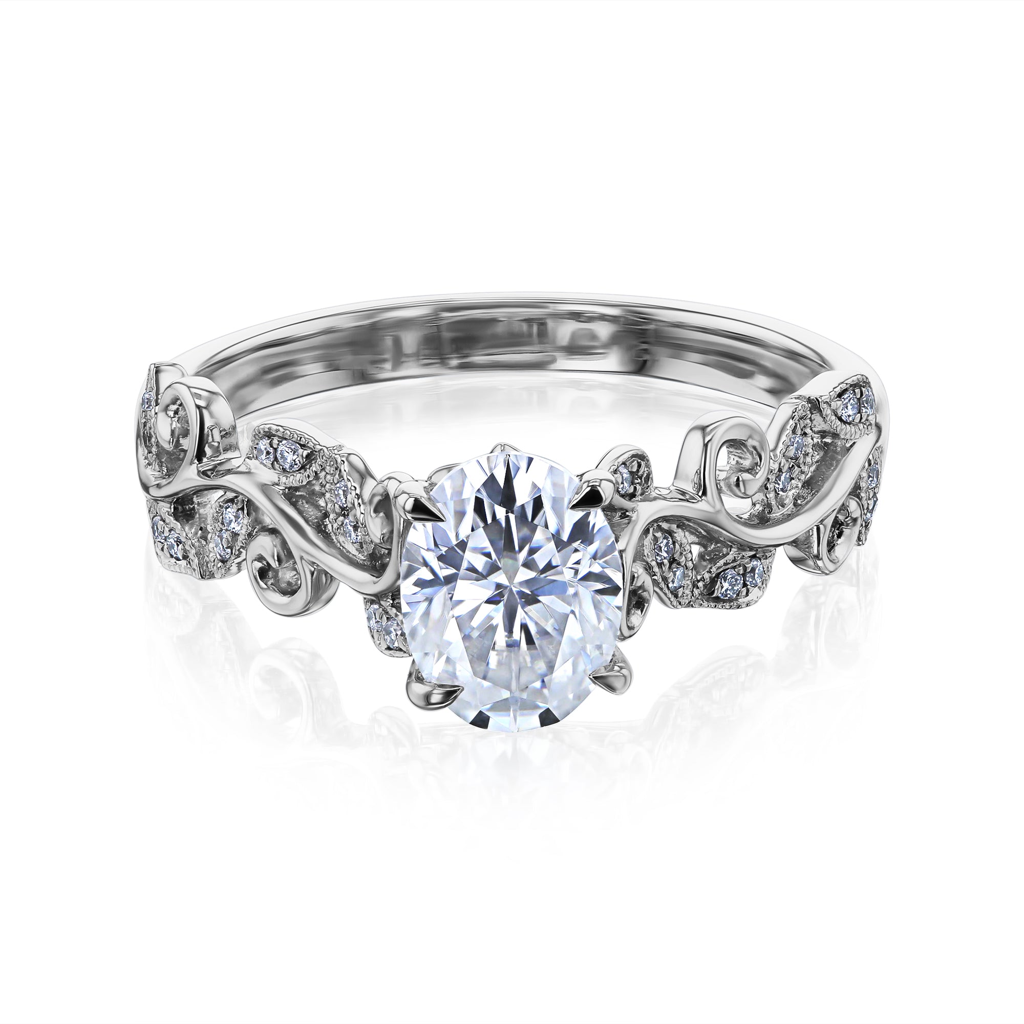 Kobelli Leafy Floral Diamond Ring