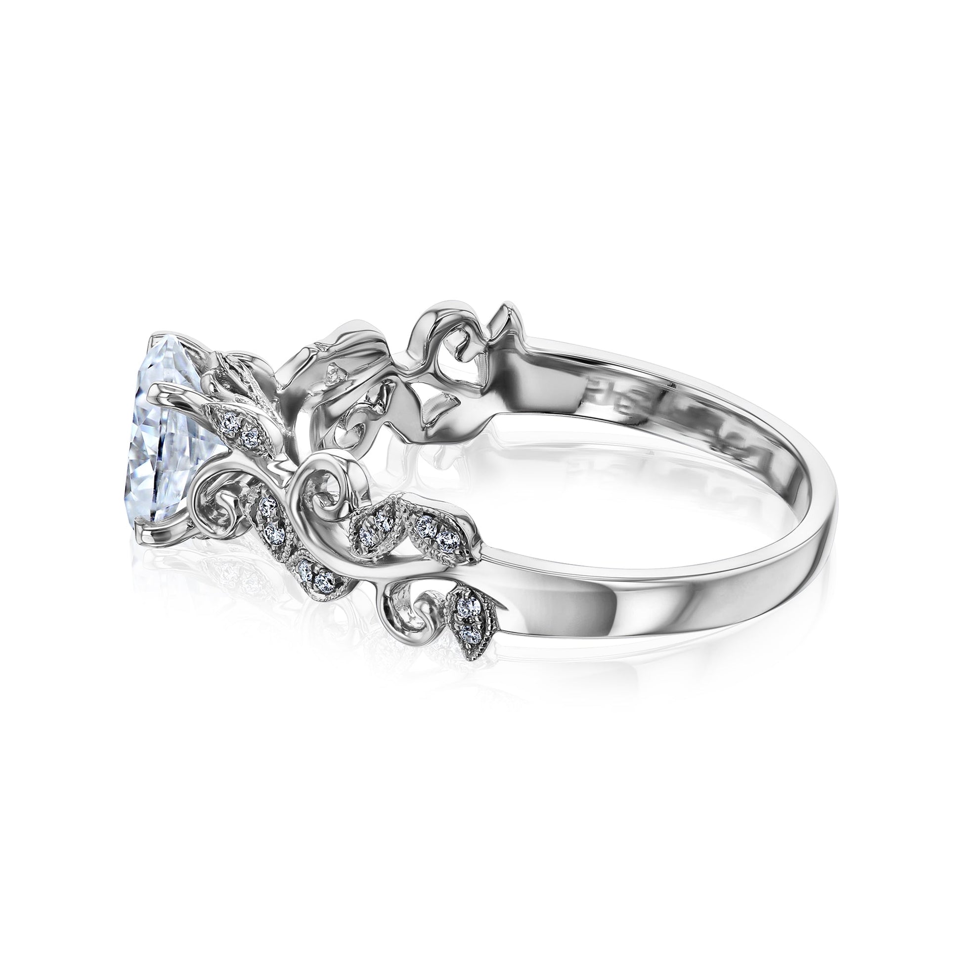 Kobelli Leafy Floral Diamond Ring