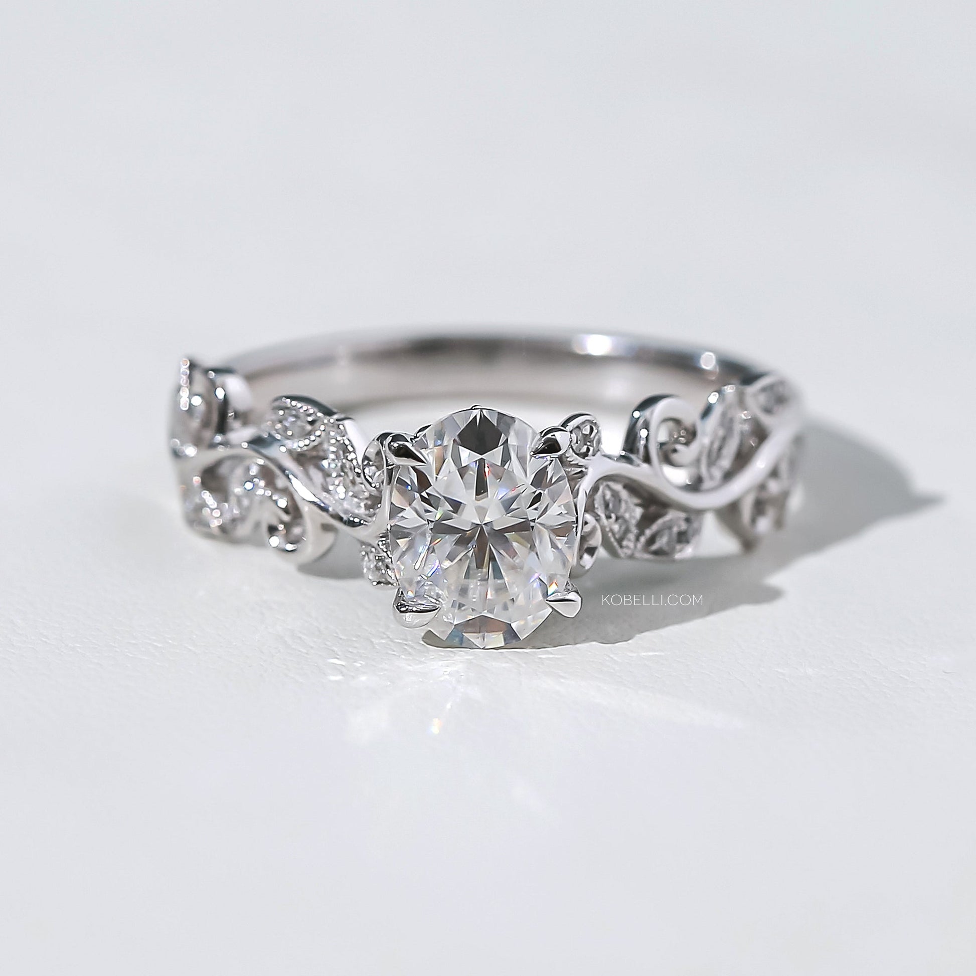 Kobelli Leafy Floral Diamond Ring