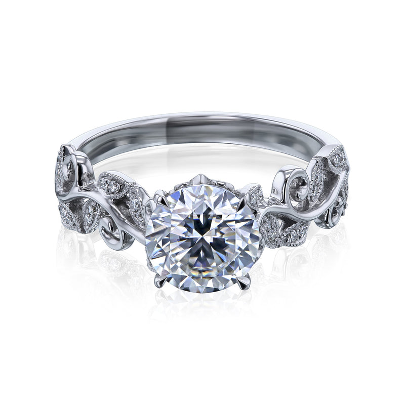 Kobelli Leafy Floral Diamond Ring