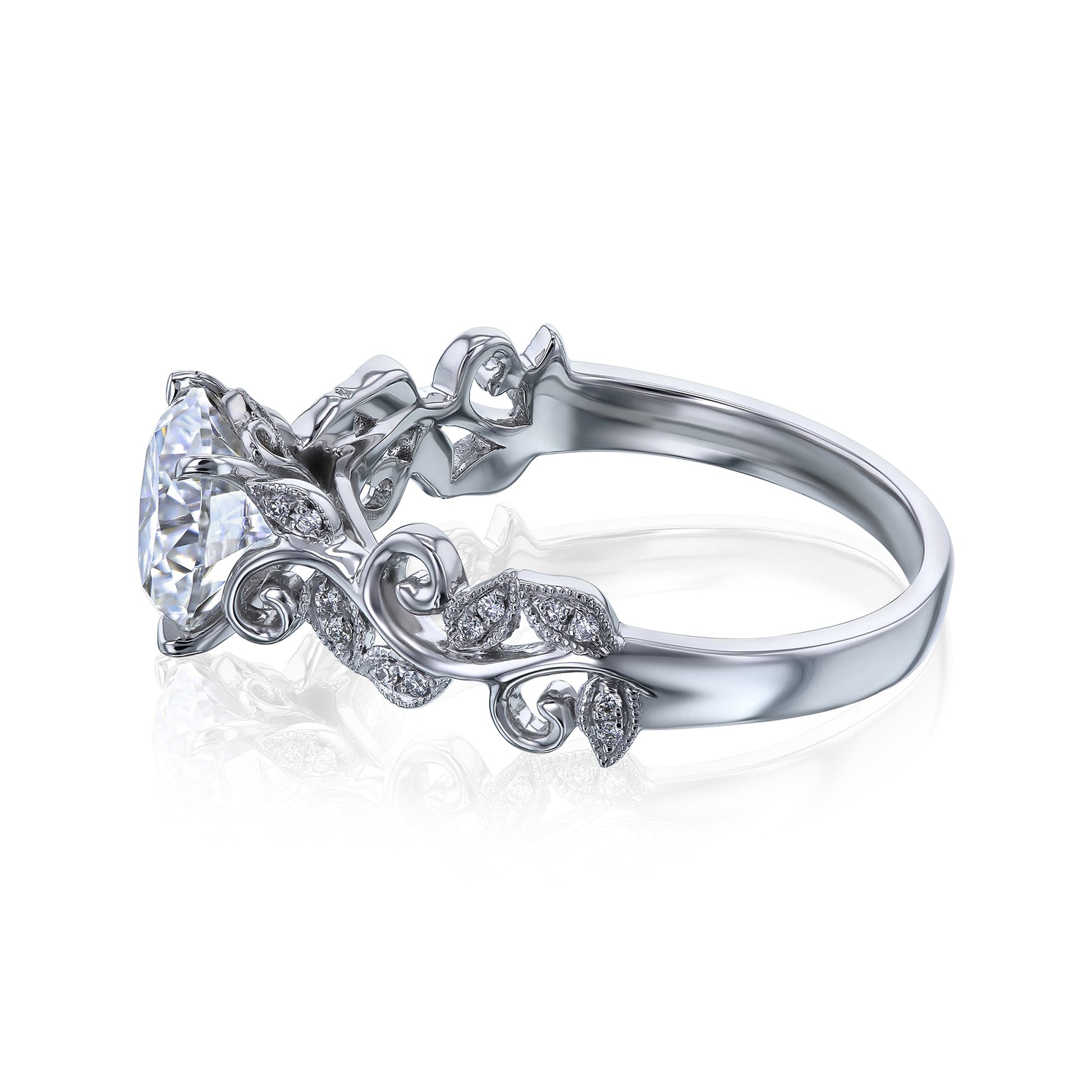 Kobelli Leafy Floral Diamond Ring