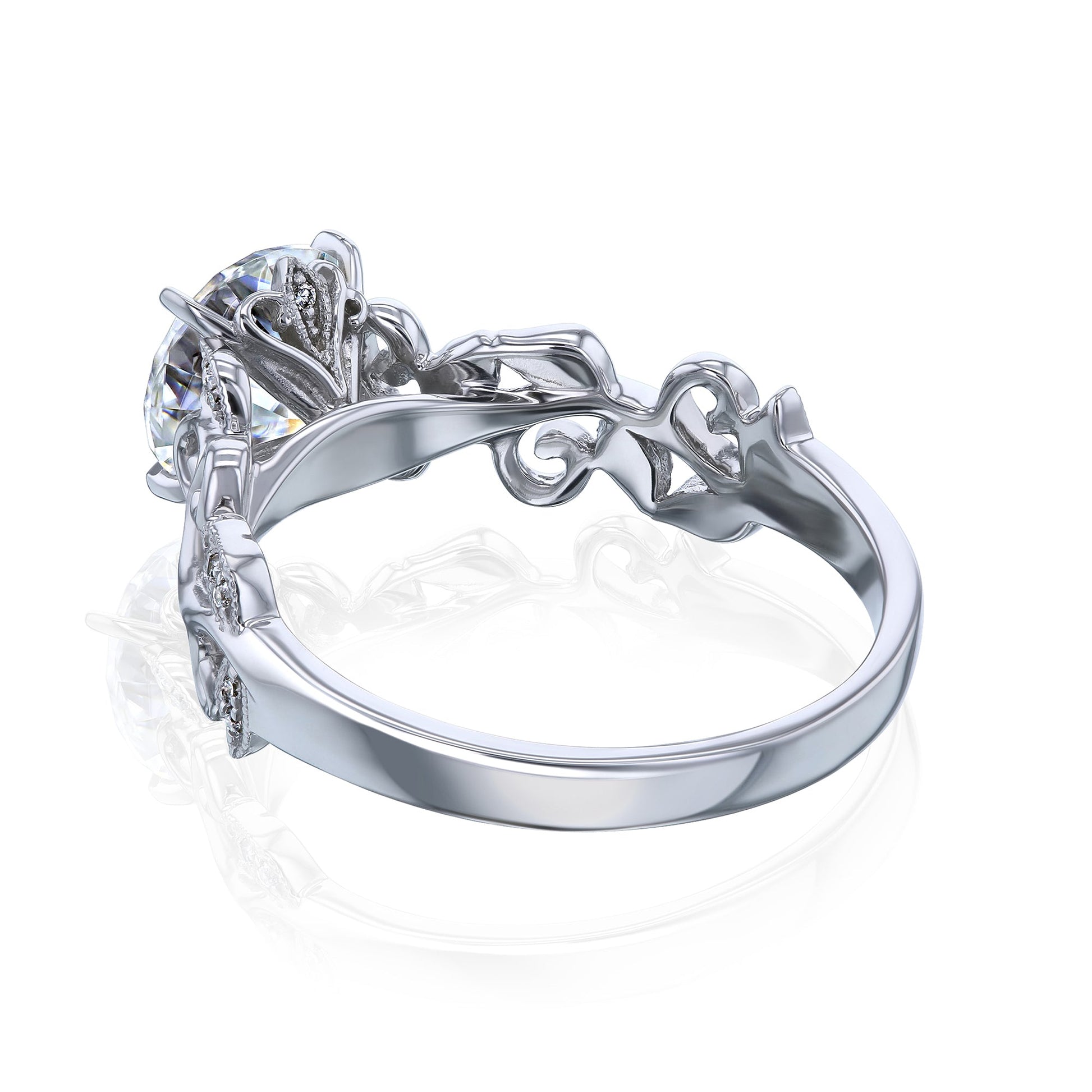 Kobelli Leafy Floral Diamond Ring