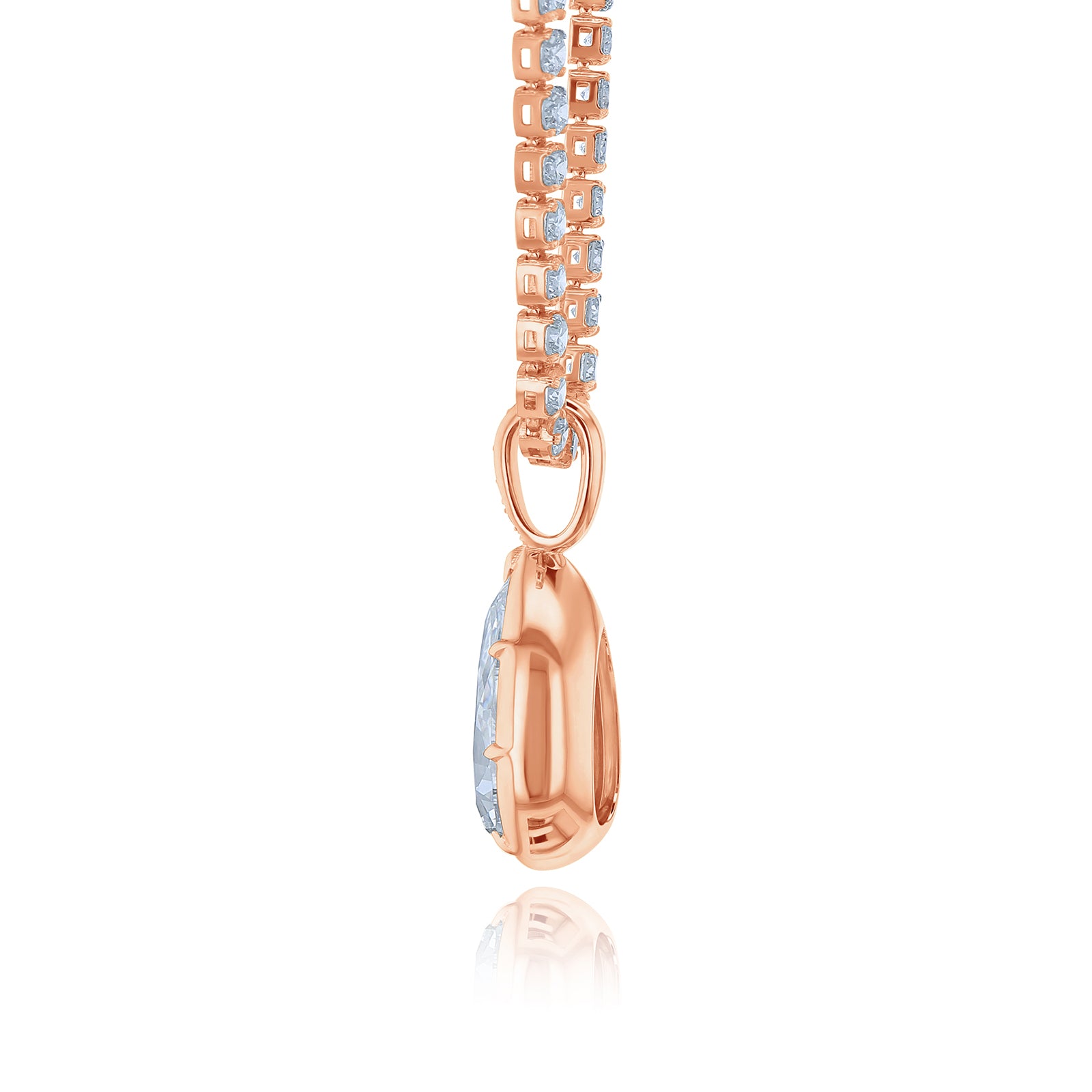 Side angle in rose gold - thick chubby gold setting