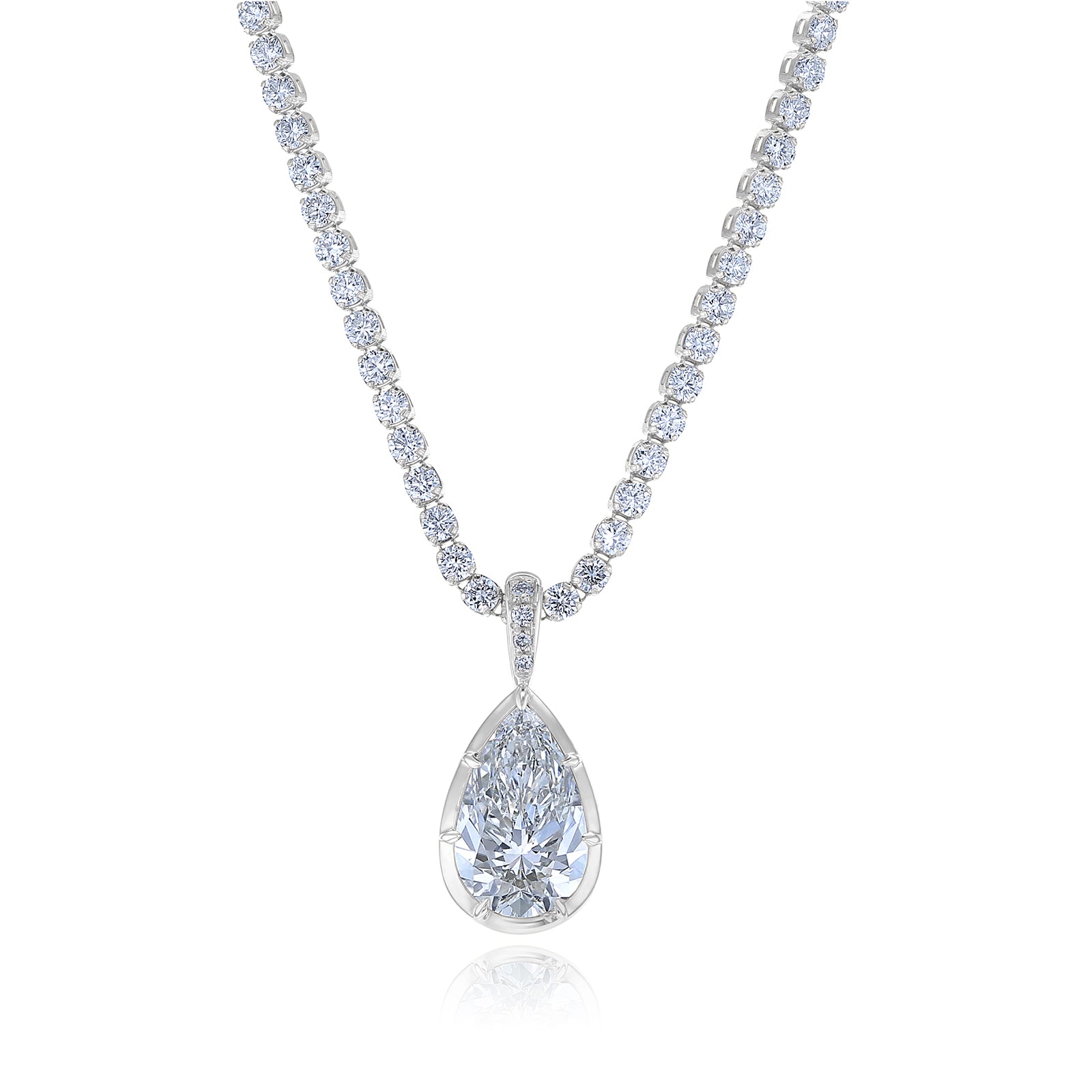 Kobelli 7.75 Carat Lab Grown Diamond Vivi Necklace in White Gold