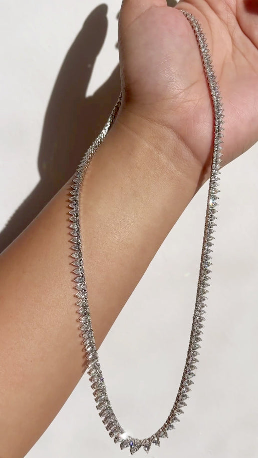 26 Carat Lab Grown Diamond Tennis Eternity Necklace