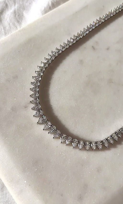 26 Carat Lab Grown Diamond Tennis Eternity Necklace