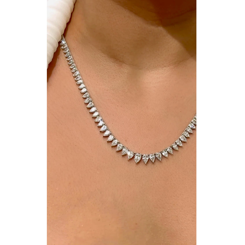 26 Carat Lab Grown Diamond Tennis Eternity Necklace