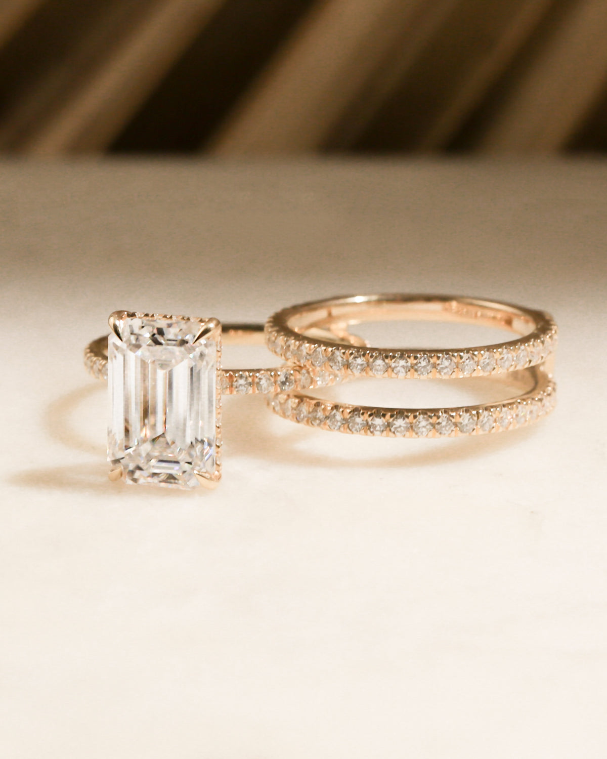0.75 Carat Lab Grown Diamond Insert Guard Barlett Ring