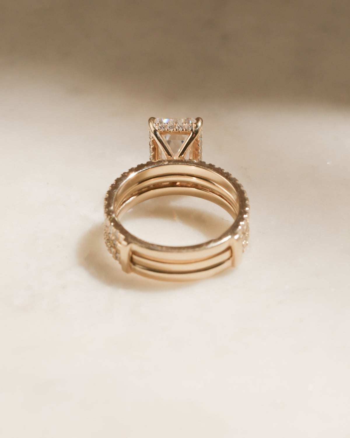 0.75 Carat Lab Grown Diamond Insert Guard Barlett Ring