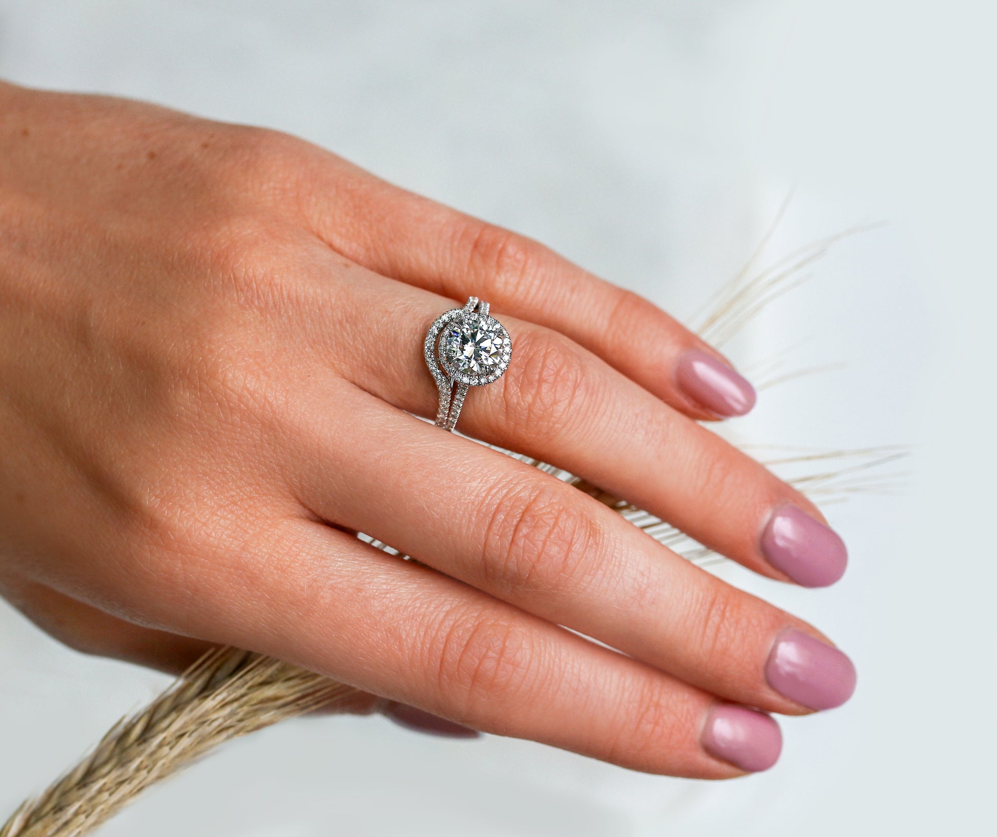 7.5 mm Moissanite Round Original Ring