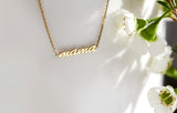"Mama" Necklace Solid 14k Gold Choker