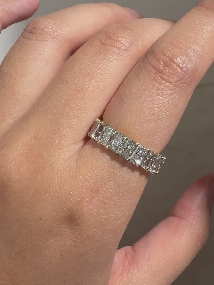 video of Kobelli's Rem Half Eternity Radiant-cut Diamond Ring