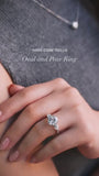 video of Kobelli 3.86 Carat Moissanite 3-Stone Oval & Pear Elena Ring