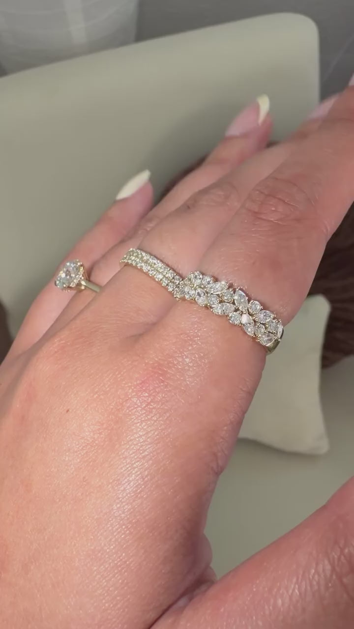 video of Kobelli's White Canary Ring, Barrie Ring, and Melinda-Raye Ring