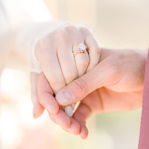 1.5 Carat Pear Solitaire Fan Ring