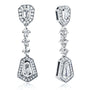 Kobelli Bullet Cut Diamond Dangle Earrings 1 1/2ct.tw 14k White Gold 14073X