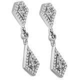 Brincos pendentes de diamante Kobelli Kite Cut 1 1/10ct.tw ouro branco 14k 14086X