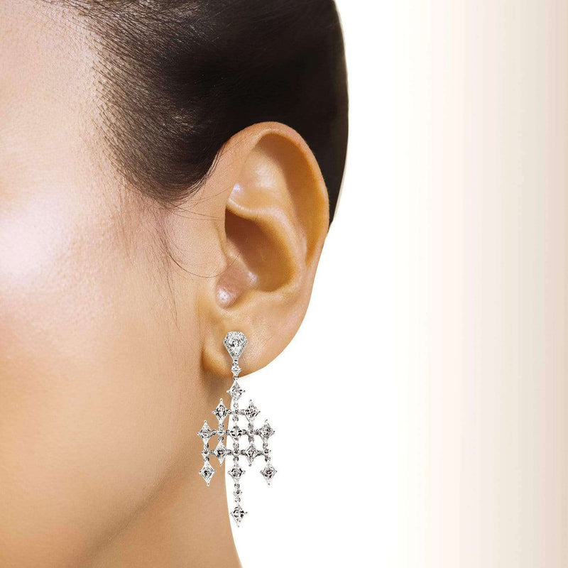 Kobelli Diamond Earrings 4 1/3ct.tw 14k White Gold 14087X