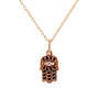 Kobelli Black and White Diamond Hamsa Pendant 1/10ct.tw in 14k Rose Gold 14101BLK-R