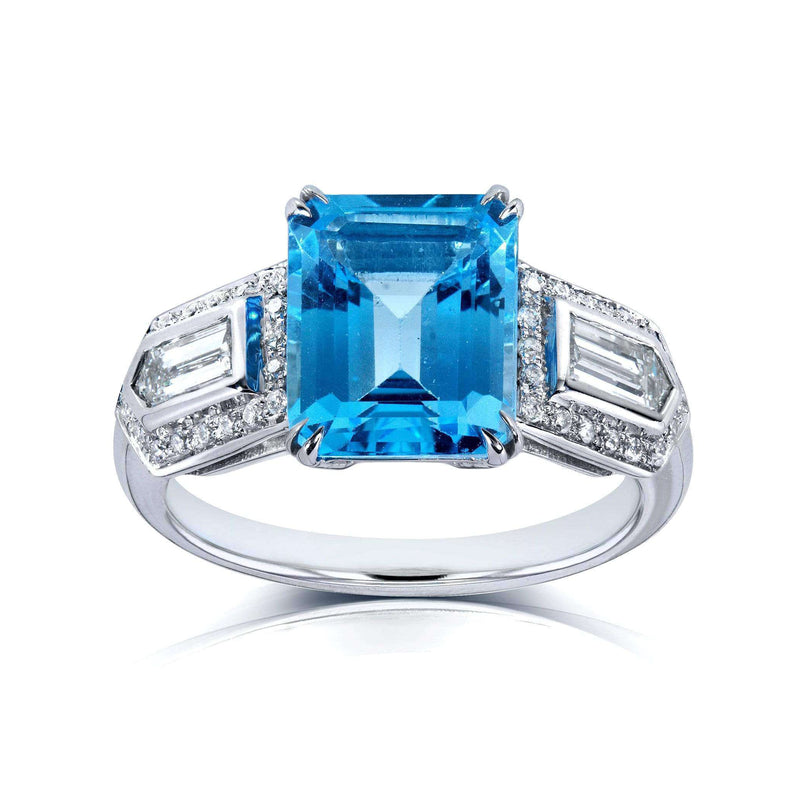 Emerald topaz & kula diamant bred ring