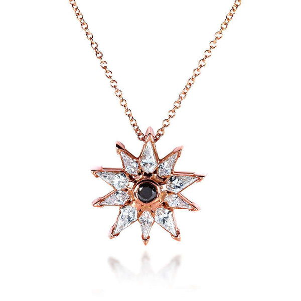 Kobelli Kite-cut Diamond Star Pendant Necklace 3/4 Carats (ctw) in 10k Rose Gold 14323X