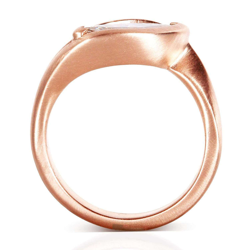 Kobelli Marquise Cut Bezel Diamond Ring 1 Carat in 14k Rose Gold (Certified FG/VS)