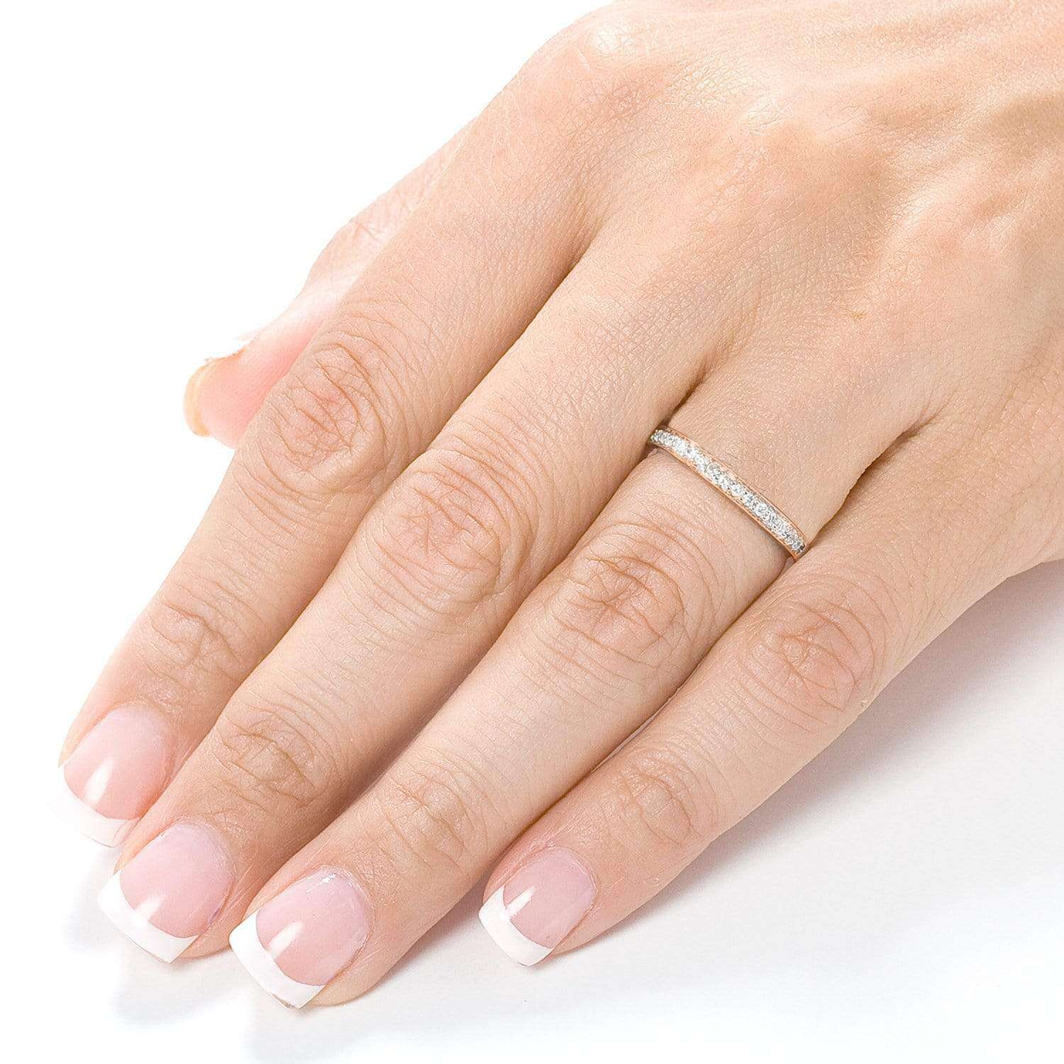 Kobelli Diamond Wedding Band 1/6 carat (ctw) in 14K Rose Gold