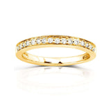 Aliança de casamento de diamante 1/6 quilate (ctw) em ouro amarelo 14K