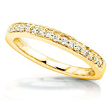 Aliança de casamento de diamante Kobelli 1/6 quilate (ctw) em ouro amarelo 14K
