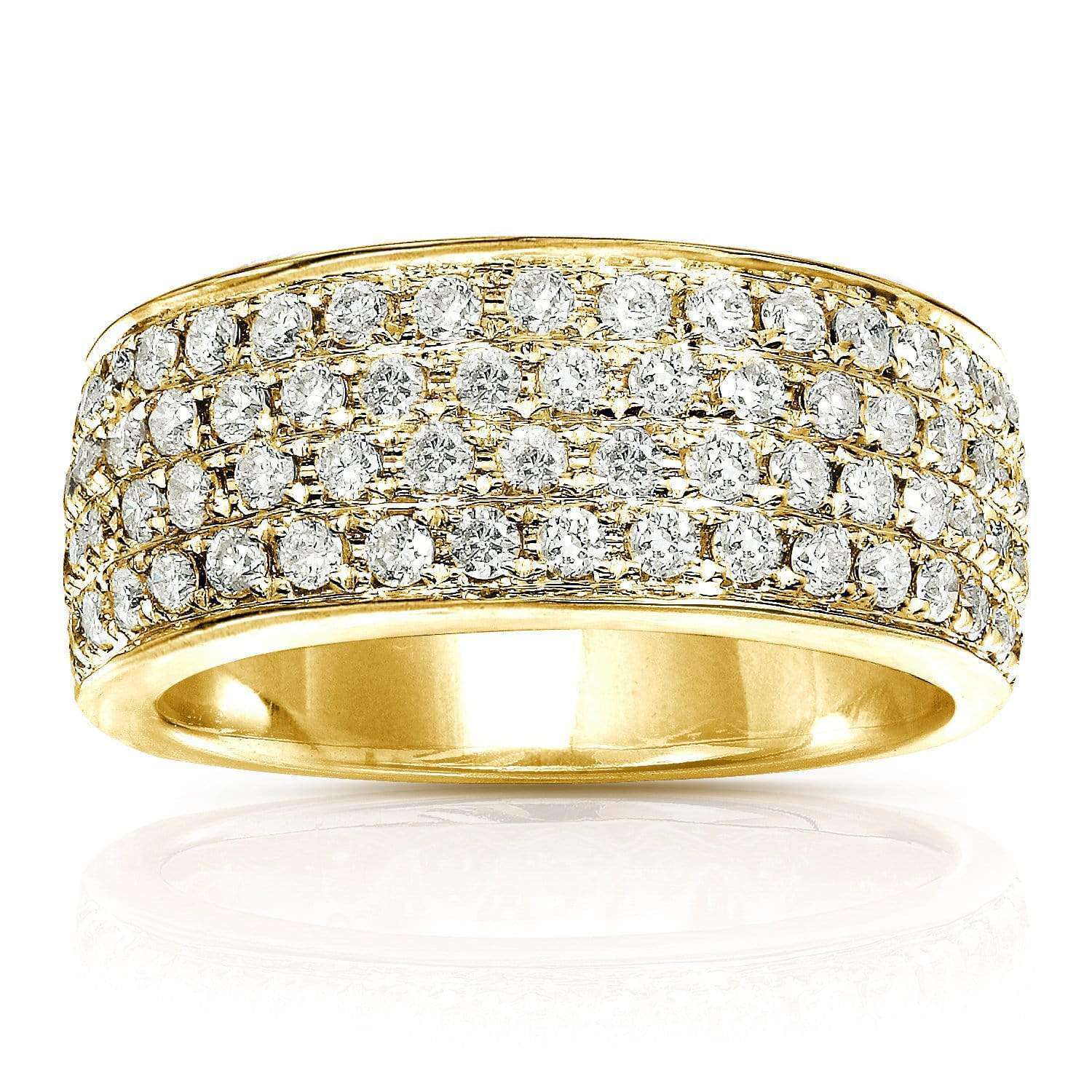 Kobelli Four-Row Diamond Fashion Band 1ct.tw 14K Yellow Gold