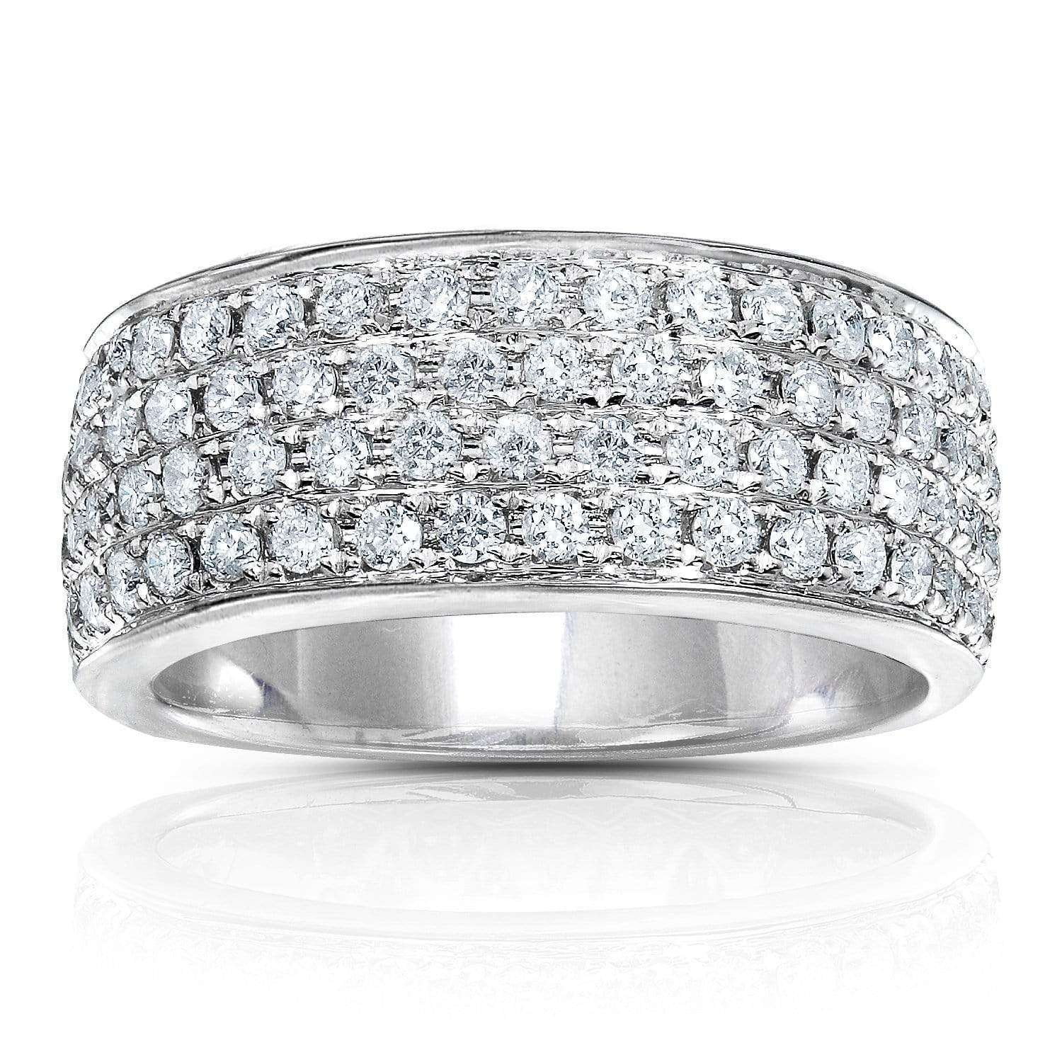 1 Carat Natural Diamond Wide Pavé Ring