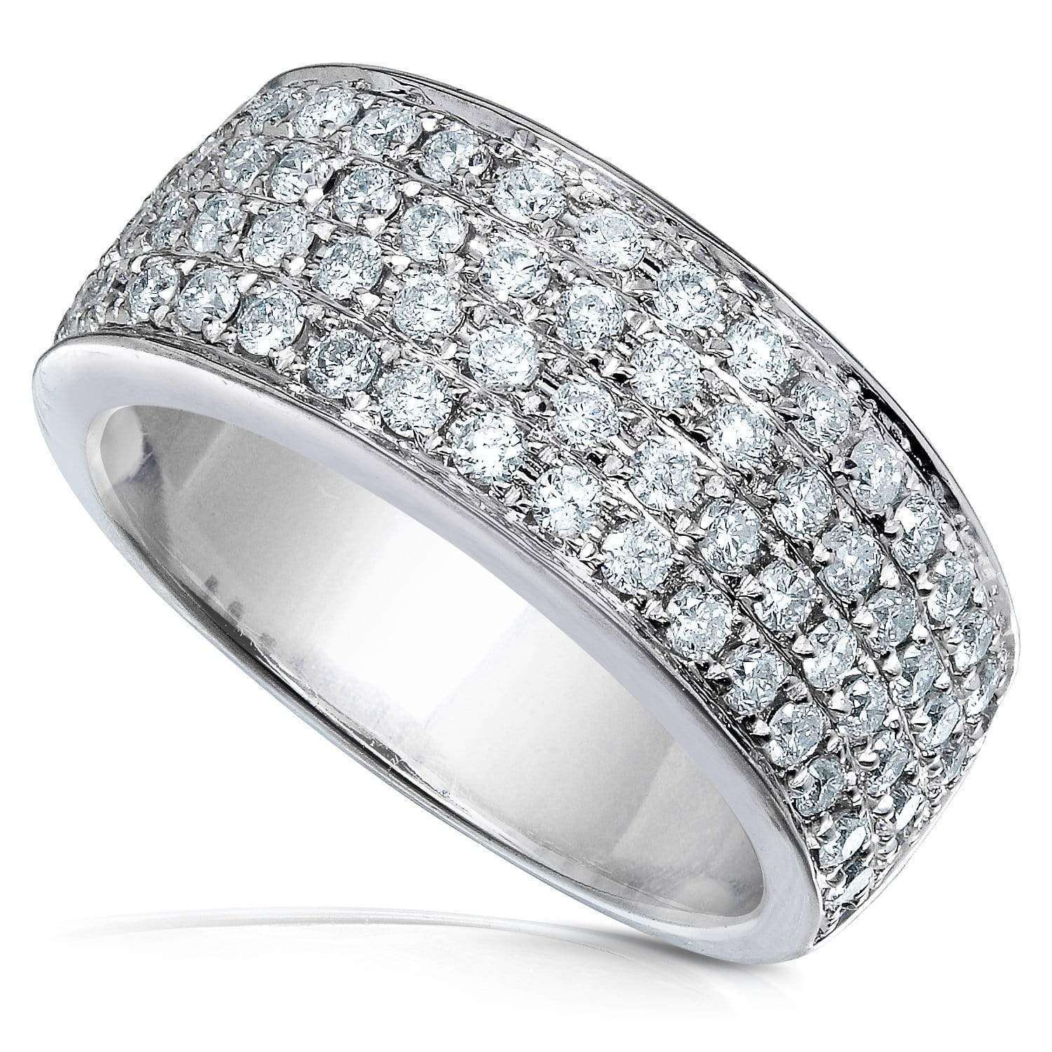 1 Carat Natural Diamond Wide Pavé Ring