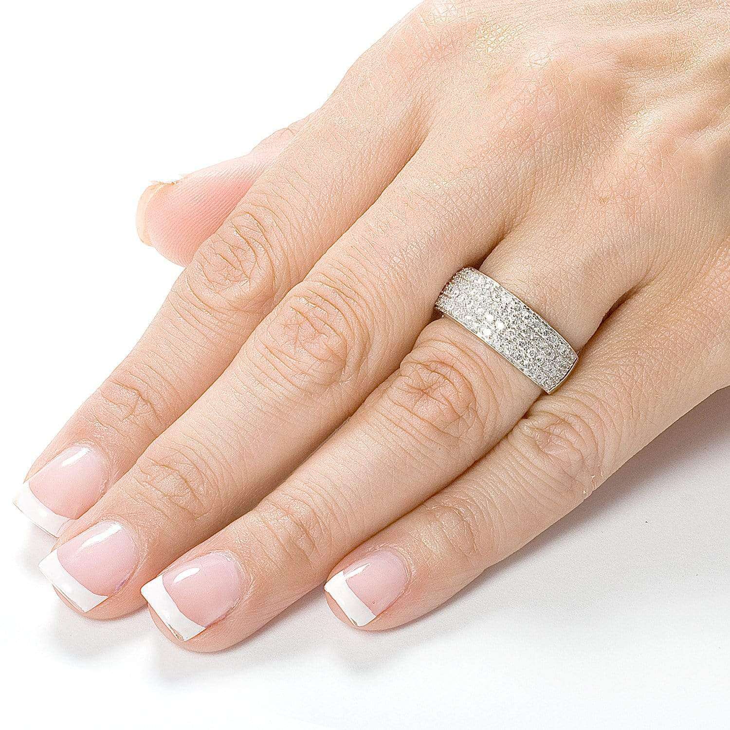 1 Carat Natural Diamond Wide Pavé Ring