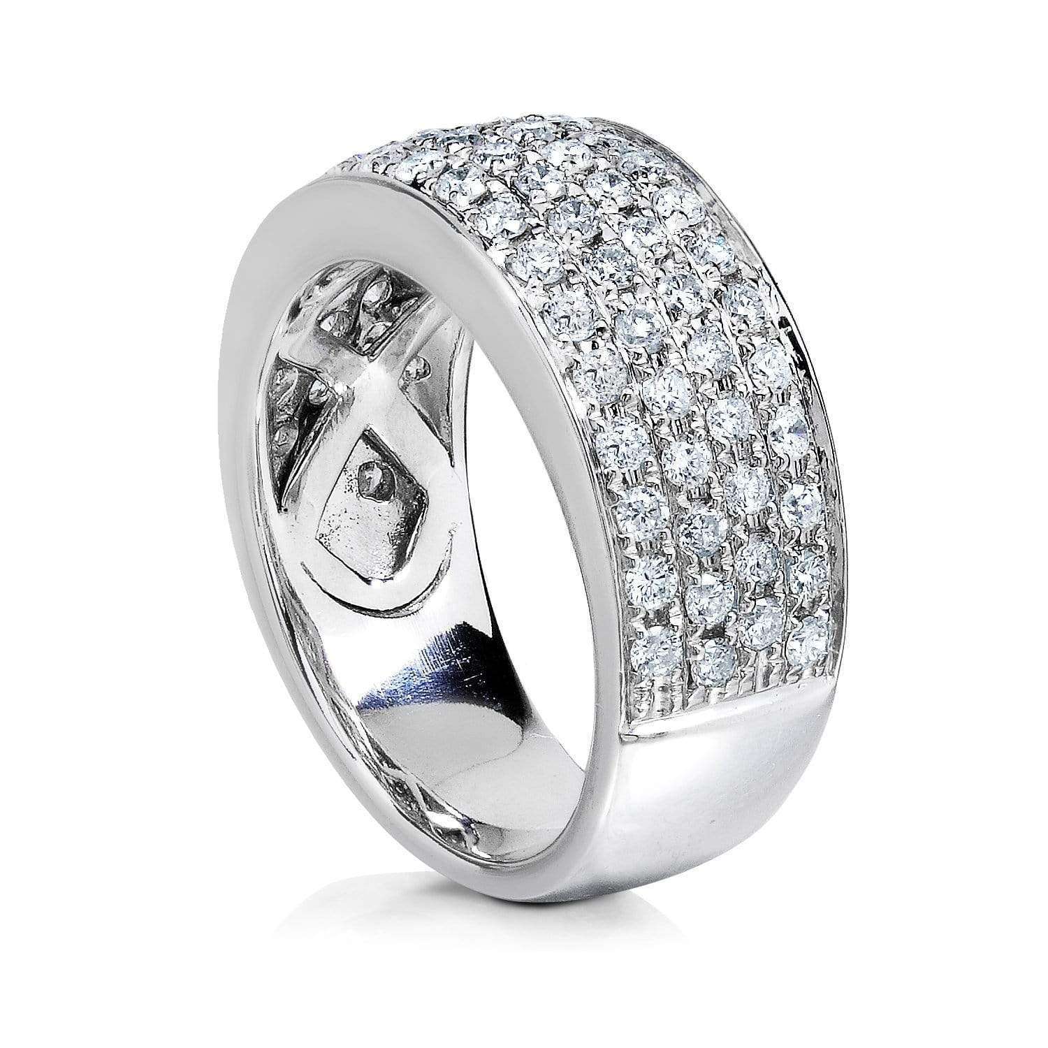 1 Carat Natural Diamond Wide Pavé Ring