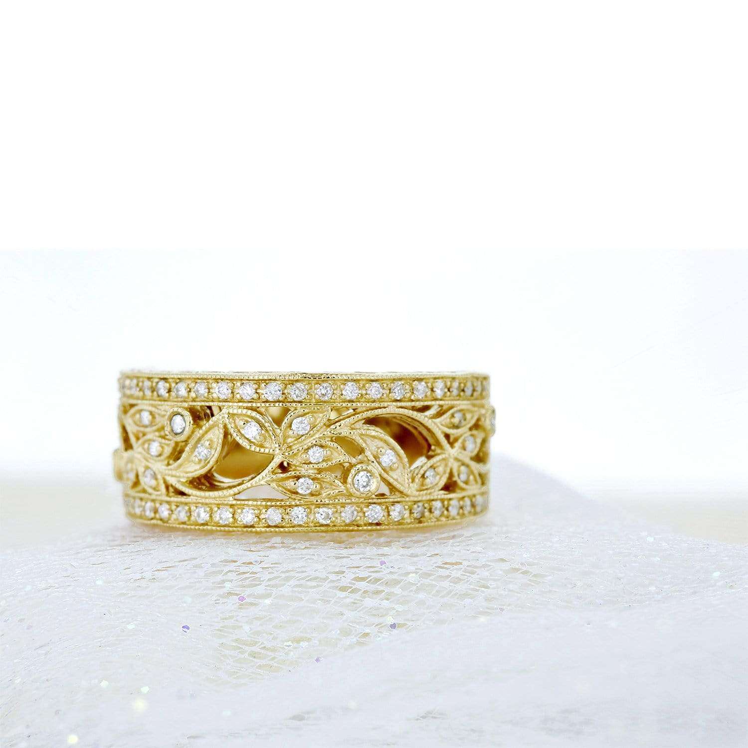 0.25 Carat Natural Diamond Fern Ring