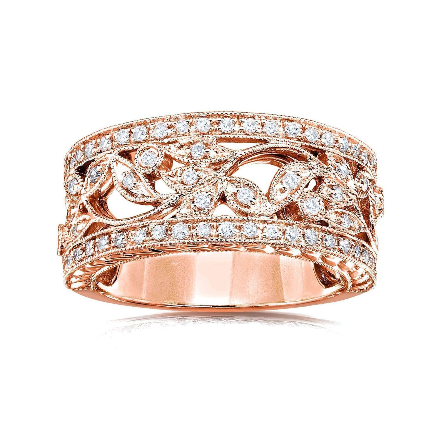 0.25 Carat Natural Diamond Fern Ring