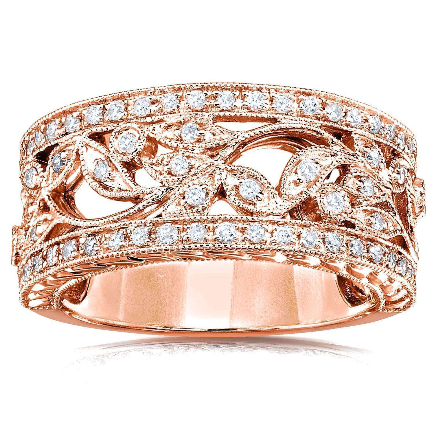 0.25 Carat Natural Diamond Fern Ring