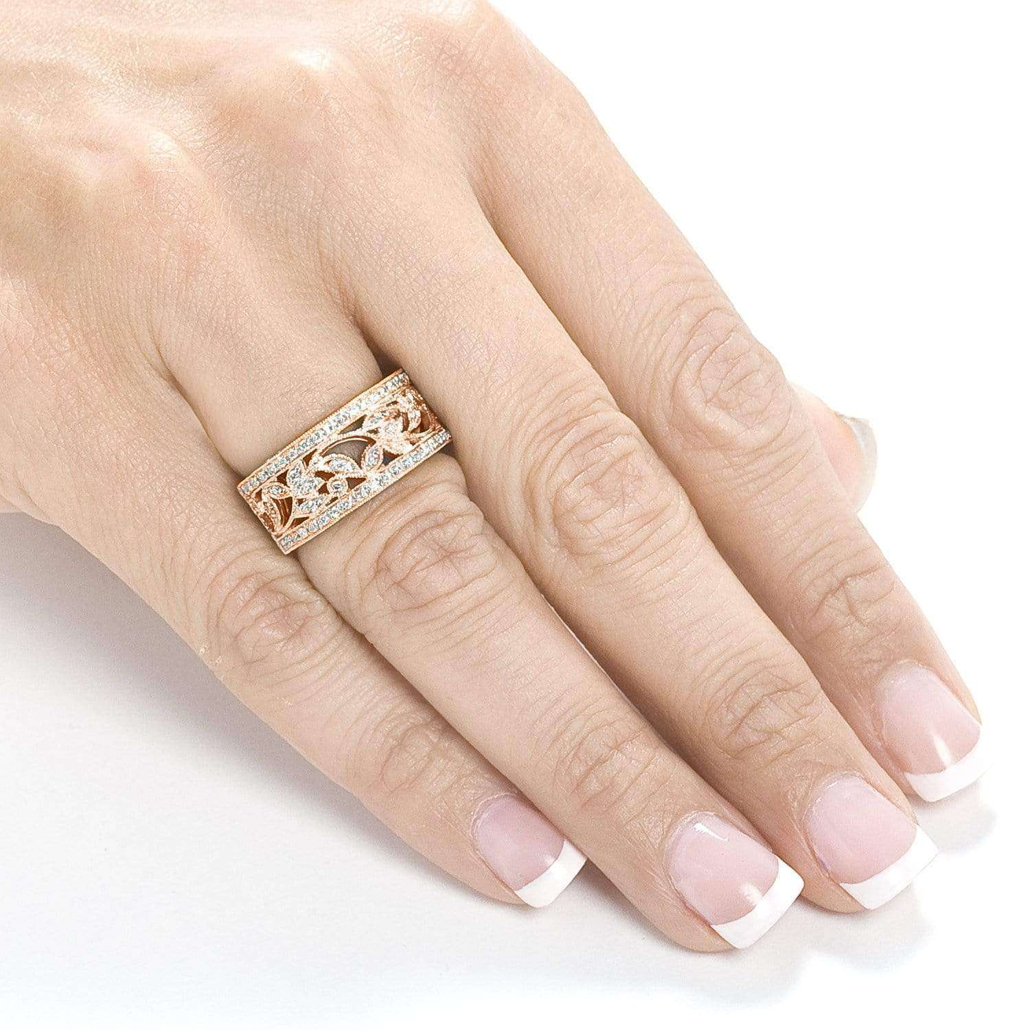 0.25 Carat Natural Diamond Fern Ring