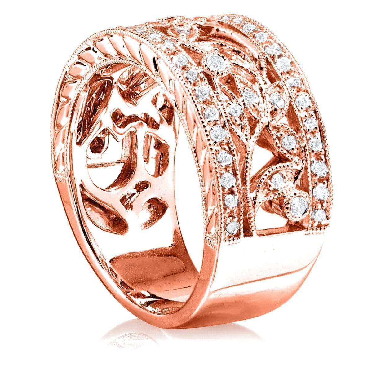 0.25 Carat Natural Diamond Fern Ring