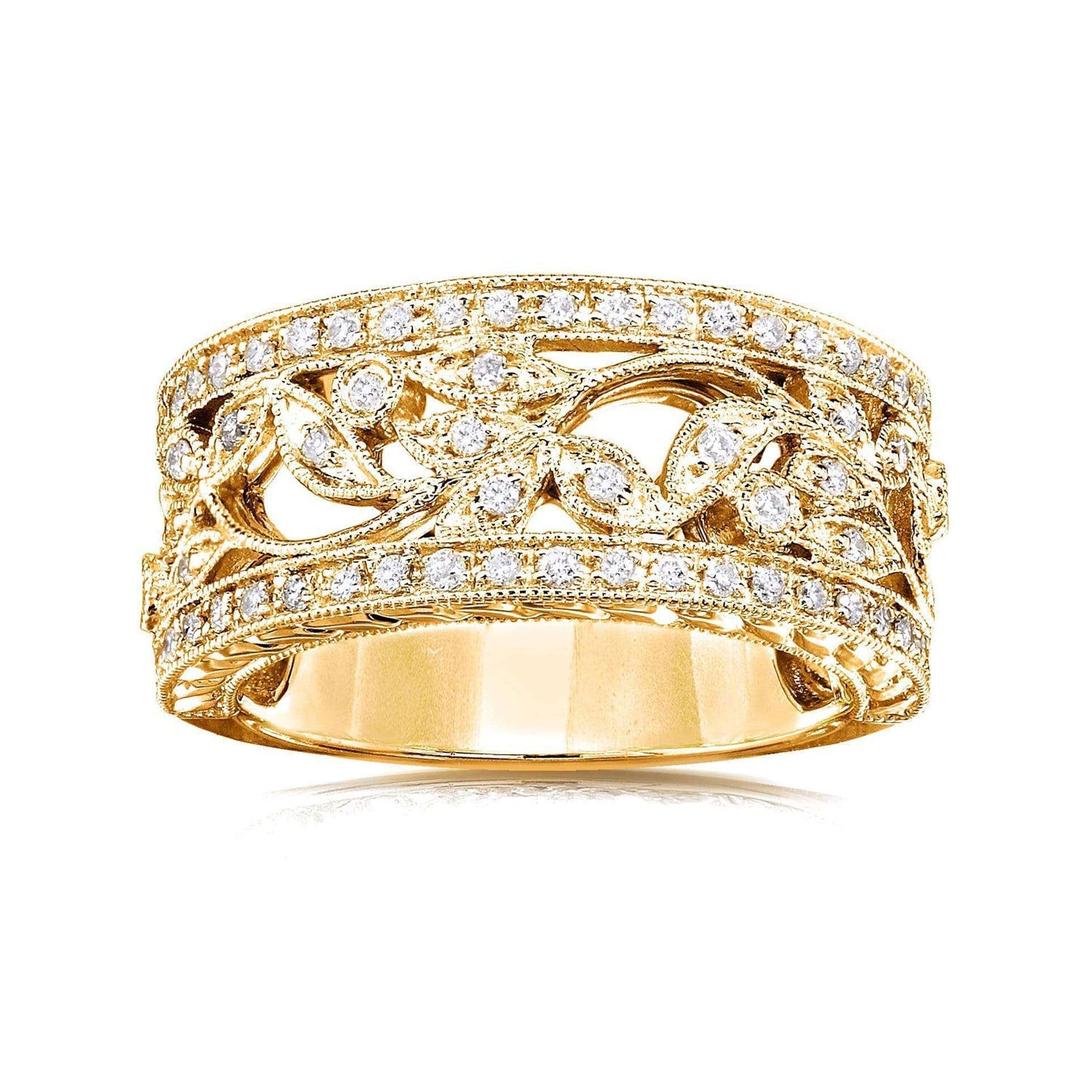 0.25 Carat Natural Diamond Fern Ring