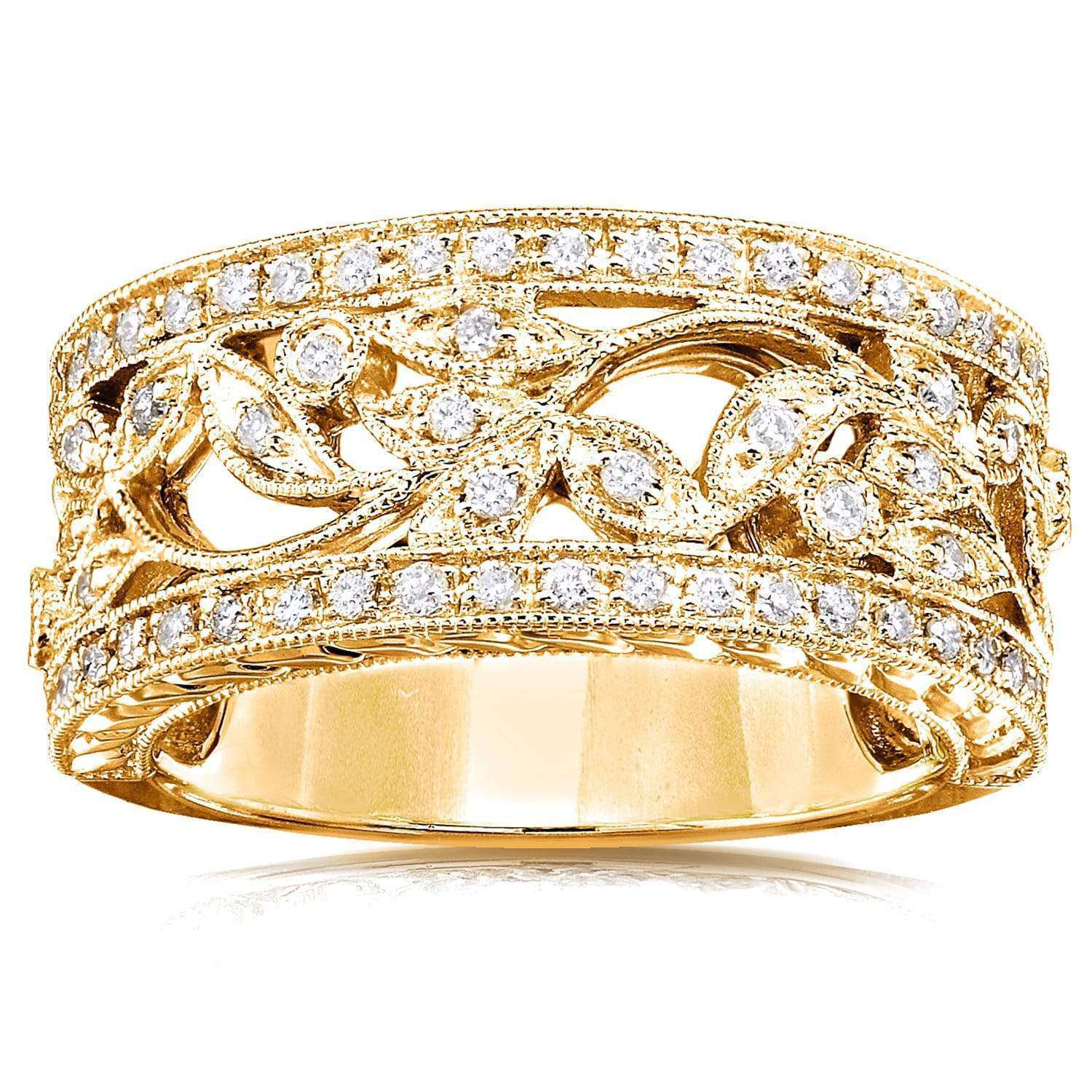 0.25 Carat Natural Diamond Fern Ring