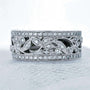 Kobelli Vintage Style Diamond Fashion Floral Band 1/4 carat (ctw) in 14K White Gold