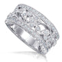 Kobelli Vintage Style Diamond Fashion Floral Band 1/4 carat (ctw) in 14K White Gold