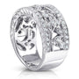 Kobelli Vintage Style Diamond Fashion Floral Band 1/4 carat (ctw) in 14K White Gold
