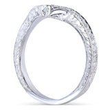 Aliança de diamante com contorno Kobelli 1/10 quilate (ctw) em ouro branco 14k (faixa correspondente ao anel 31044RD-40ENGDM)